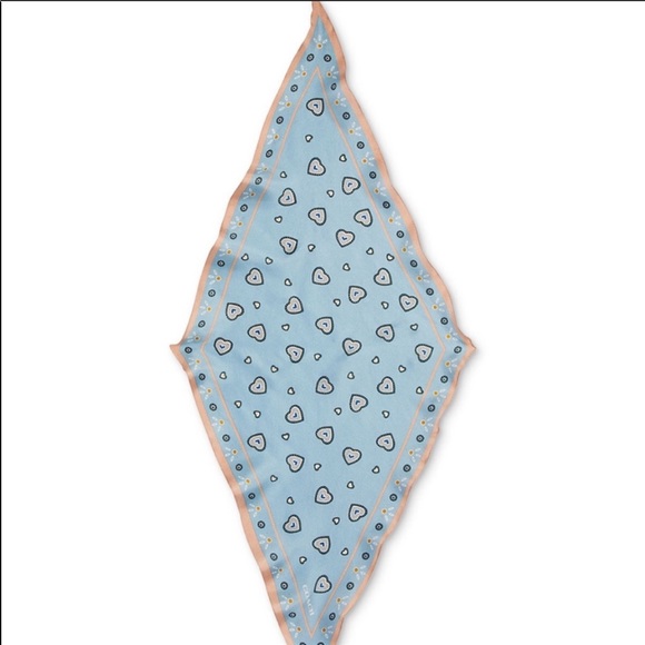 COACH Western Heart Silk Diamond Scarf NEW - Picture 3 of 5